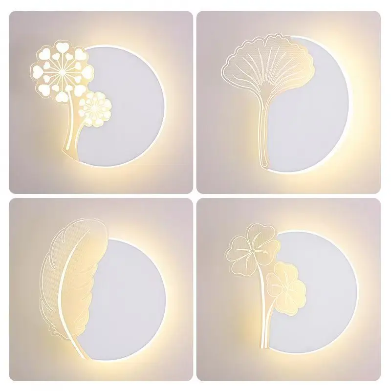 

2025 New Creative Cream Style LED Wall Light Bedroom Bedlight Nordic Modern Interior Art Wall Decoration Fashion Background Wall