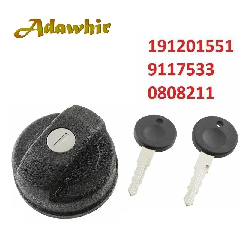 Fuel Petrol Locking Tank Filler Cap w/ 2 Keys Lockable for VW Beetle 1947-2004 191201551 0808203 Car Accessories