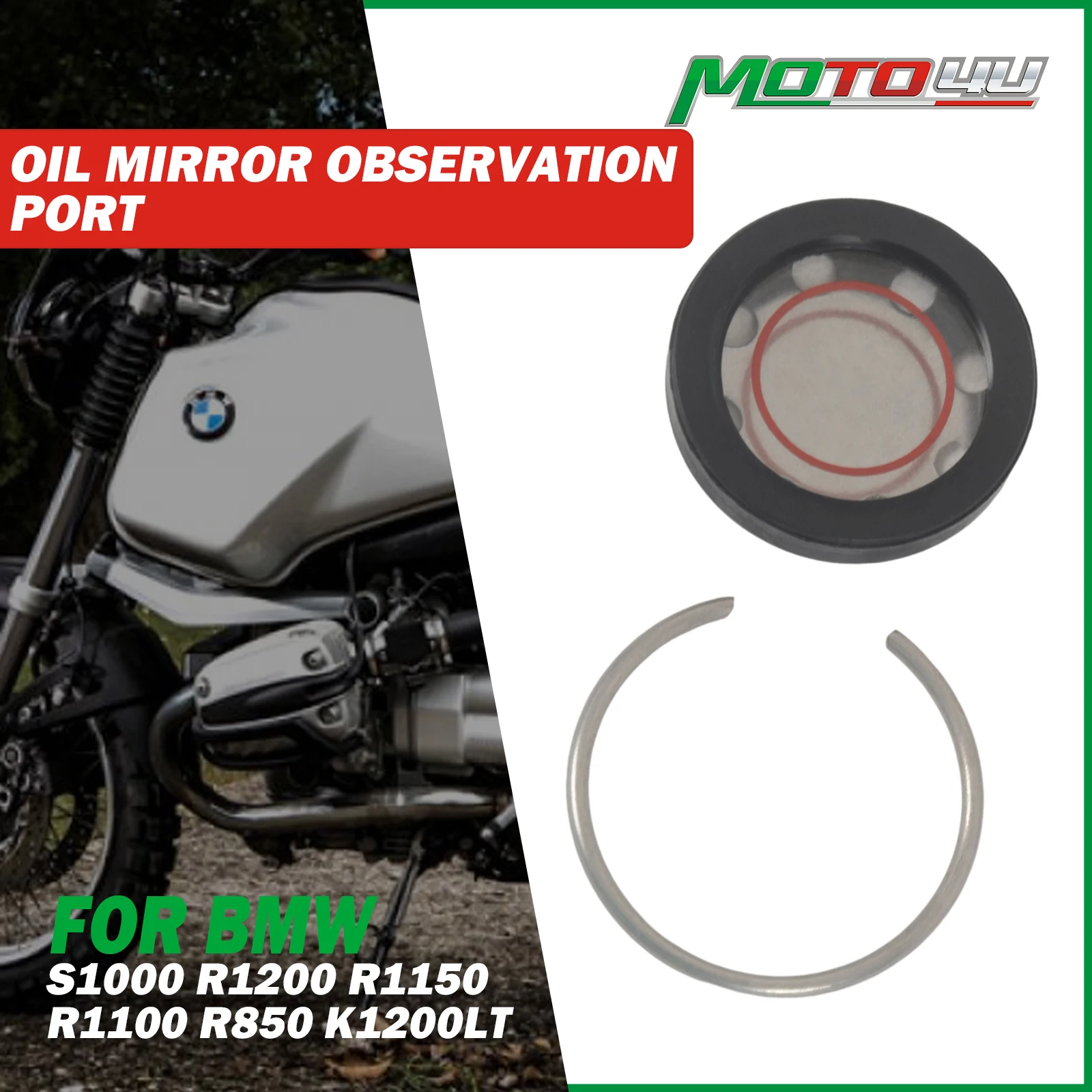 Motorcycle Oil Mirror Observation Port Engines Oil Window Oil Level For BMW S1000 R1200GS ADV R1150 R1100 R850 K1200LT R NINE T