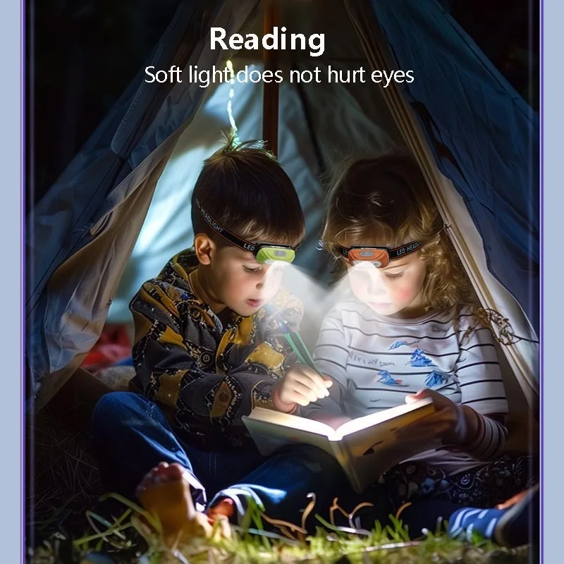 LED Mini Outdoor Camping Colorful Headlight for Kids