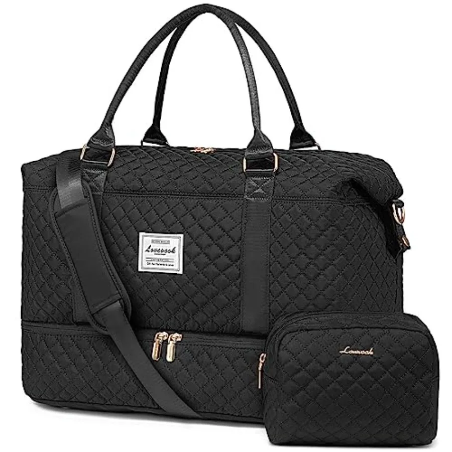 

LOVEVOOK Travel Duffle Bag, Weekender Bags for Women with Shoe Compartment Carry on Overnight Bag with Toiletry Bag, Gym Duffel