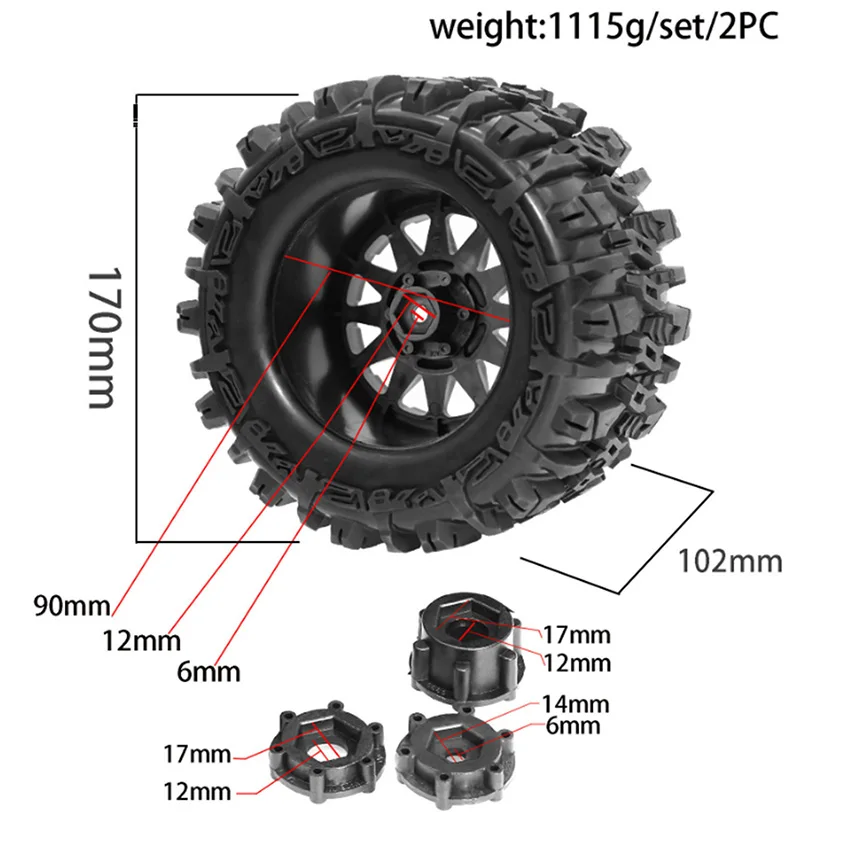 Voor ARRMA Flying God Sled Team Corally Banden Universele W227 RC Auto Speelgoed Accessoires