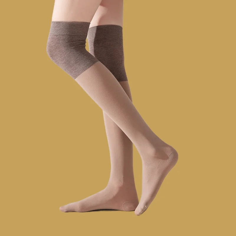 5/10 Pairs 2024 New Warm Thick Knee-pad Stockings Women's Long-tube Extended Knee-length Socks Anti-hook Stockings High Socks