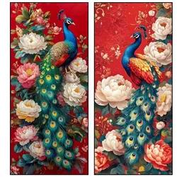 11CT 9CT Peacock Embroidery DIY Printed Kits Cross Stitch Thread Needlework Sets Home Decor Crafts