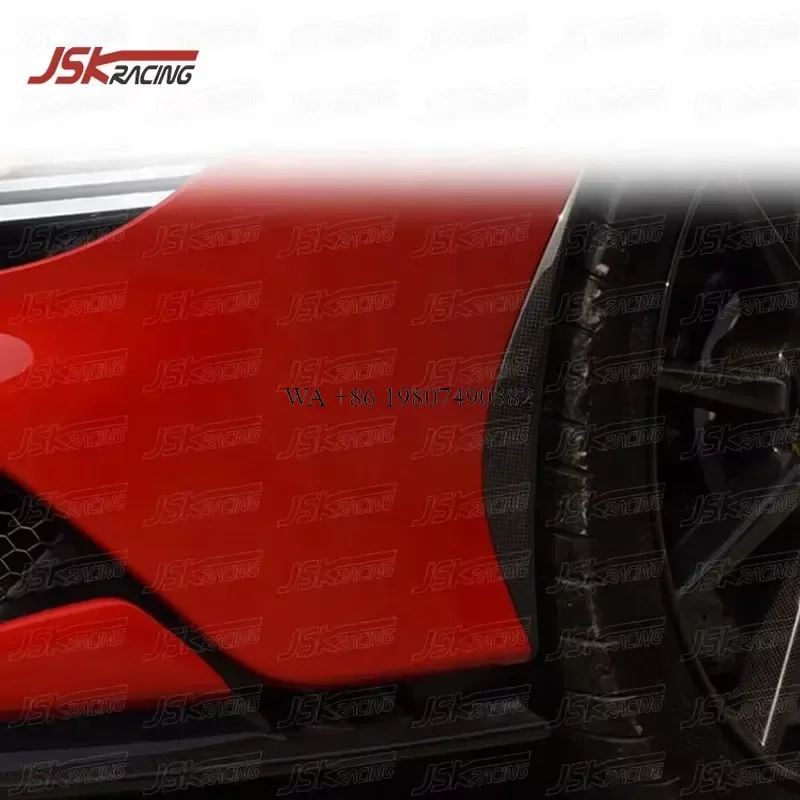 Wmwmnu Dry Carbon Fiber Front Bumper Trims Canards for 2020-2021 SF90 Stradale OEM Style Body Kit Accessories