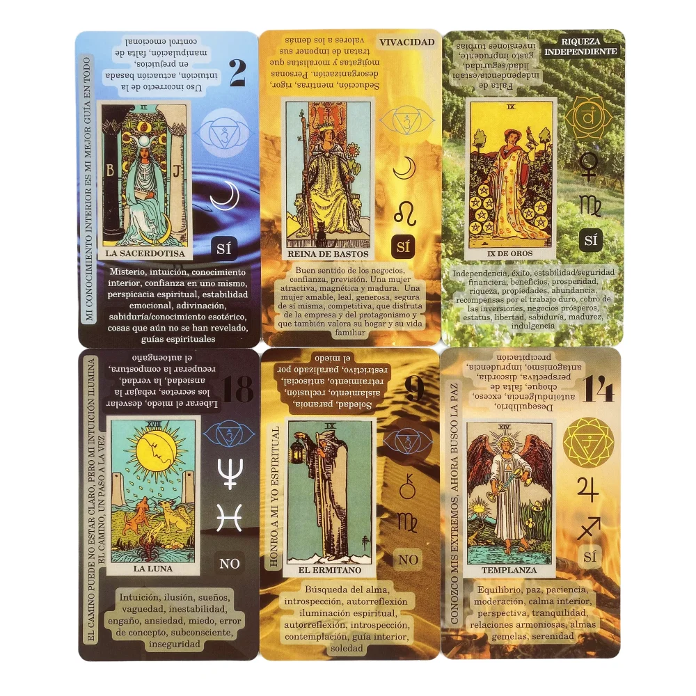 Meaning On Cards Spanish English Version Tarot Deck With Keywords Reversed Wondering Spirit Occult Adventure Time Board Game