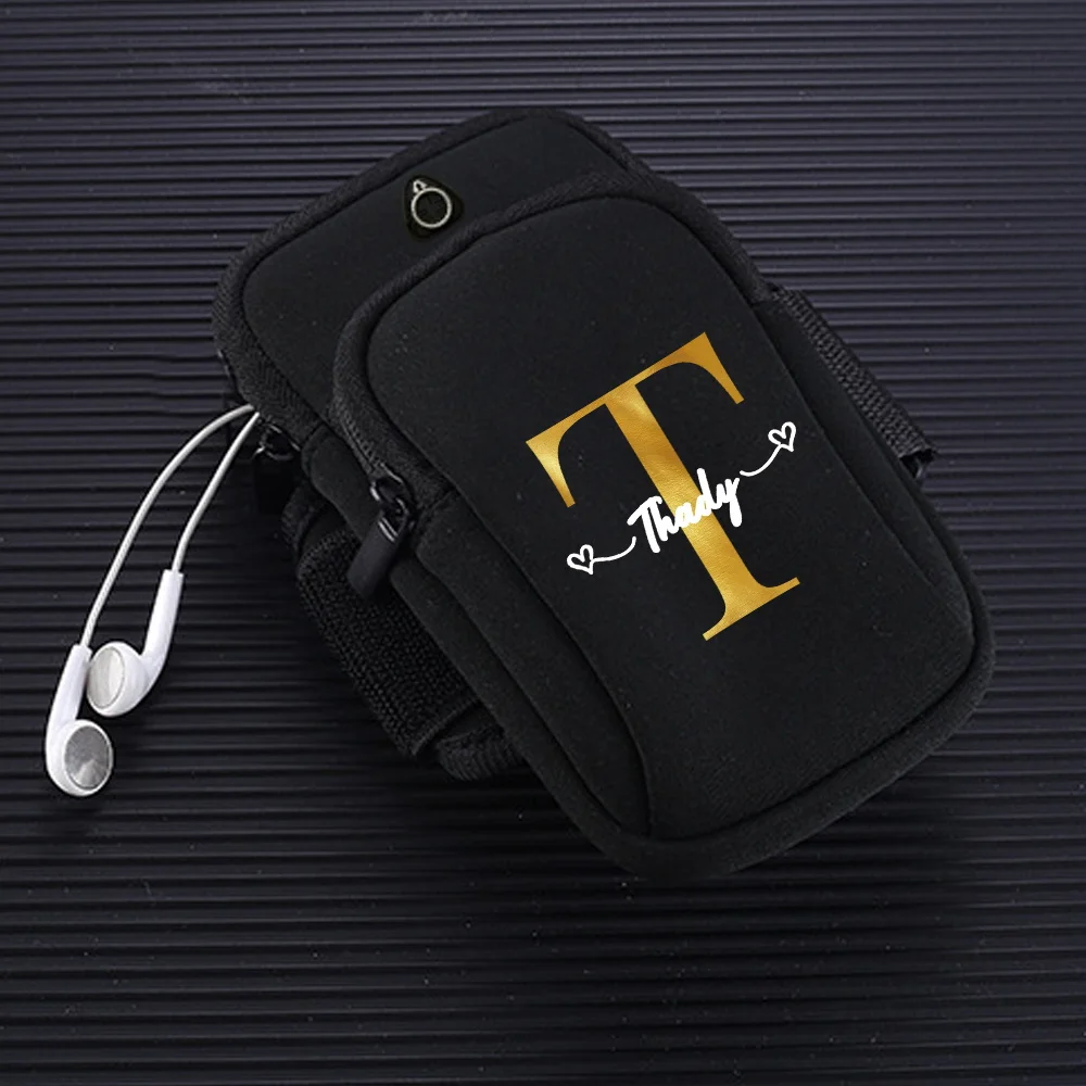 Customized Name: Arm Strap Sports Phone Bag Running Arm Phone Bag Sports Phone Bag Personalized 26 Word Printing