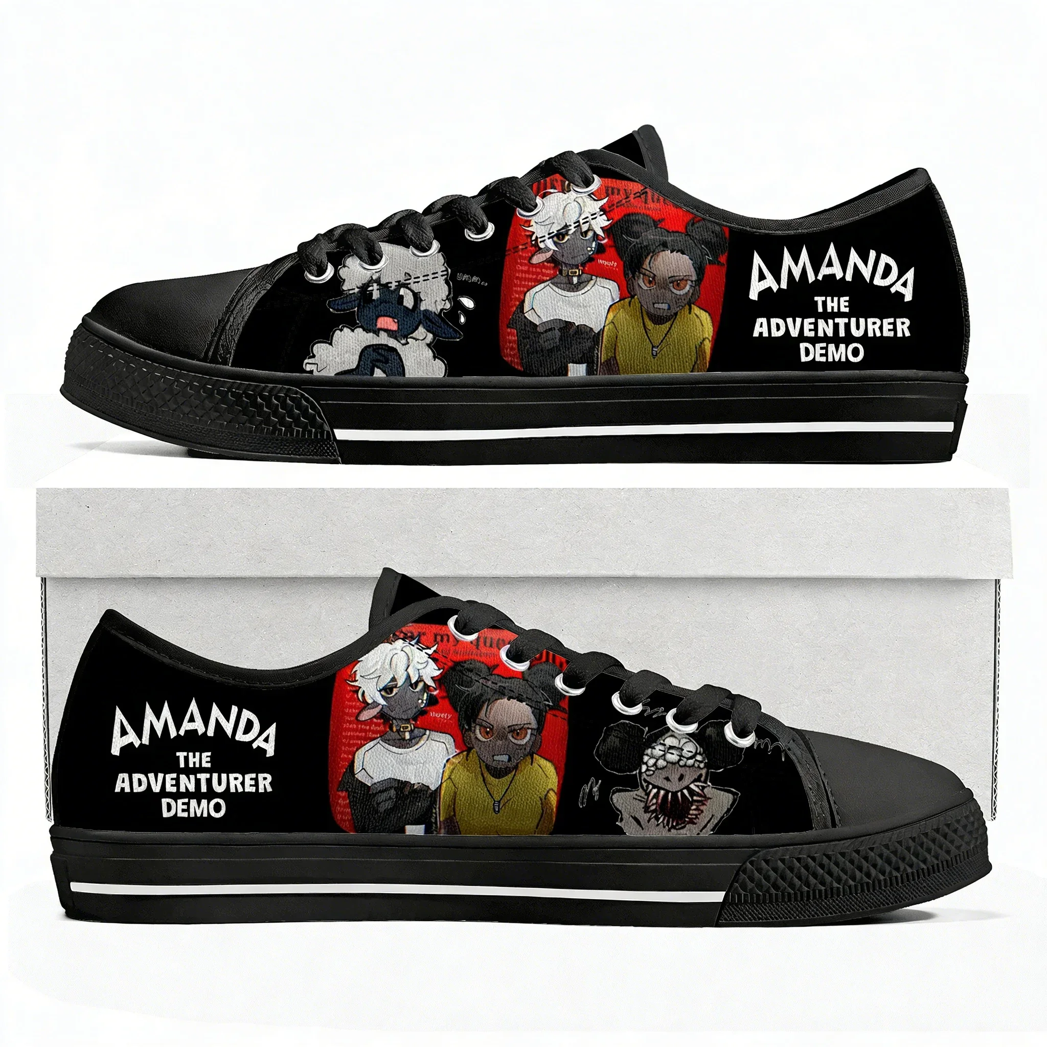 

Amanda the Adventurer Custom Low Top Sneakers Womens Mens Teenager Shoes Casual Tailor-Made Canvas Sneaker Shoe