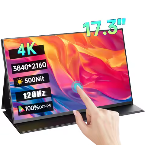 17.3 Inch 4K 120Hz 3840*2160P Portable Monitor 100%DCI-P3 500Nit HDR FreeSync 1MS IPS Screen Game Display For XBox PS4/5 Switch