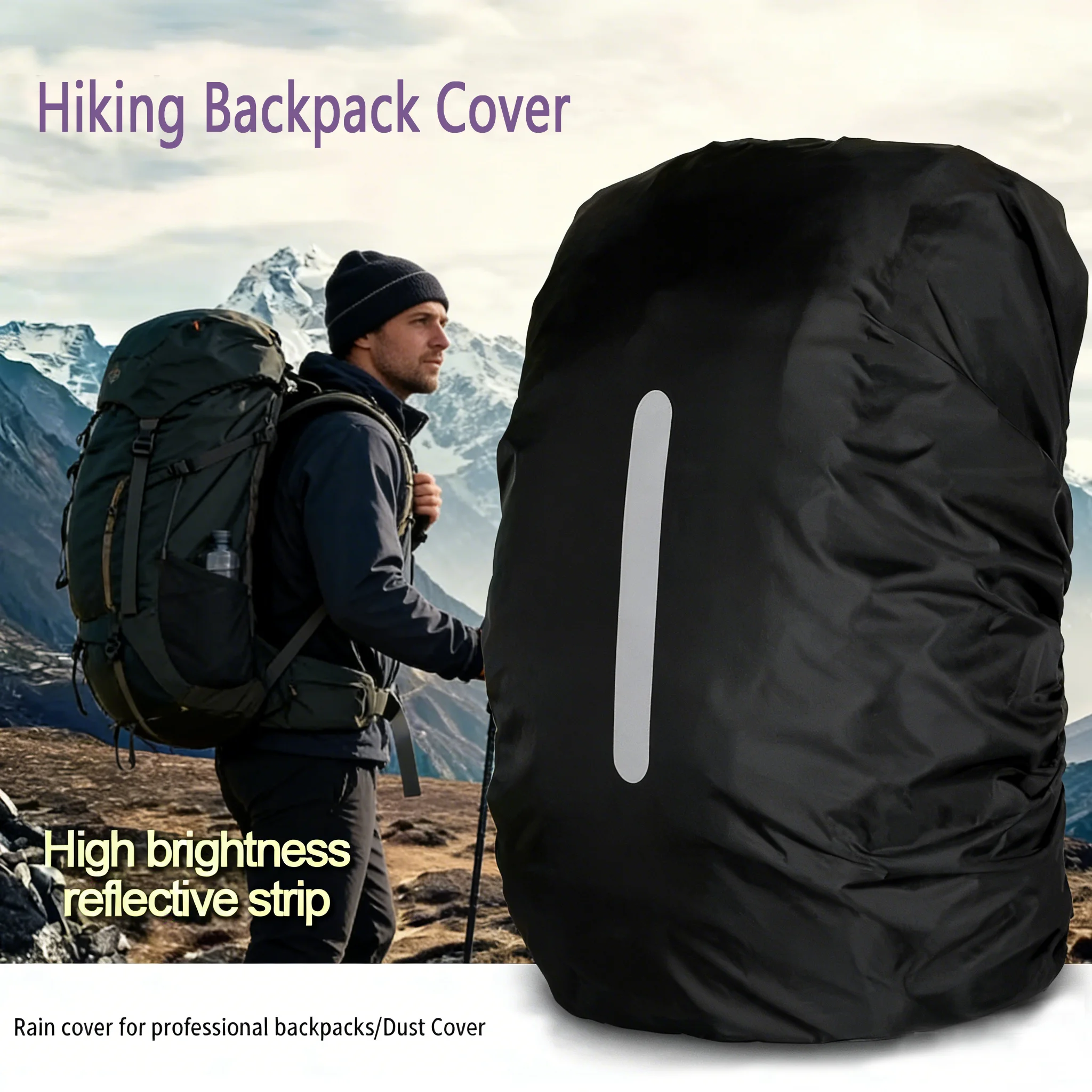 Outdoor Sport Wasserdichte Rucksack Abdeckung Nacht Radfahren Reflektierende Tasche Abdeckung Outdoor Camping Wandern Anti-Diebstahl Ultraleicht Tasche Fall