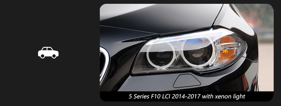 AKD Car Styling Head Lamp for BMW F10 Headlights 2010-2017 520i 525i 530i F11 LED Headlight Projector DRL Automotive Accessories