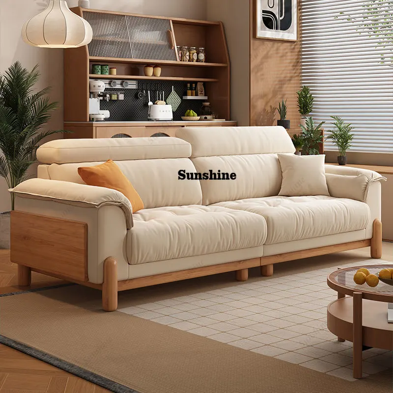 

Modern Simple Living Room Sofas Solid Wood Minimalist Luxury Lazy Living Room Sofas Europe Lazy Fauteuil Salon Home Furniture