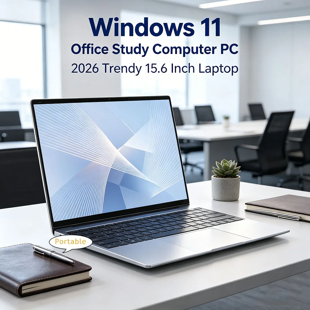 Inflexible Sturdy 15.6" Portable Laptop Windows11 Notebook 32GB DDR4 2TB SSD Pc Gamer Office Computer Intel 6500Y