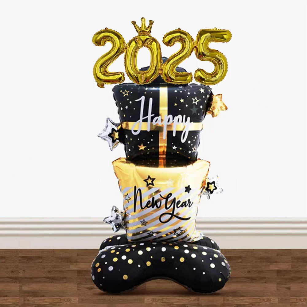 Standing New year balloon Gold 2025 Balloon New year party Balloon decoration 2025 Happy new year eve Party home Decor supplies