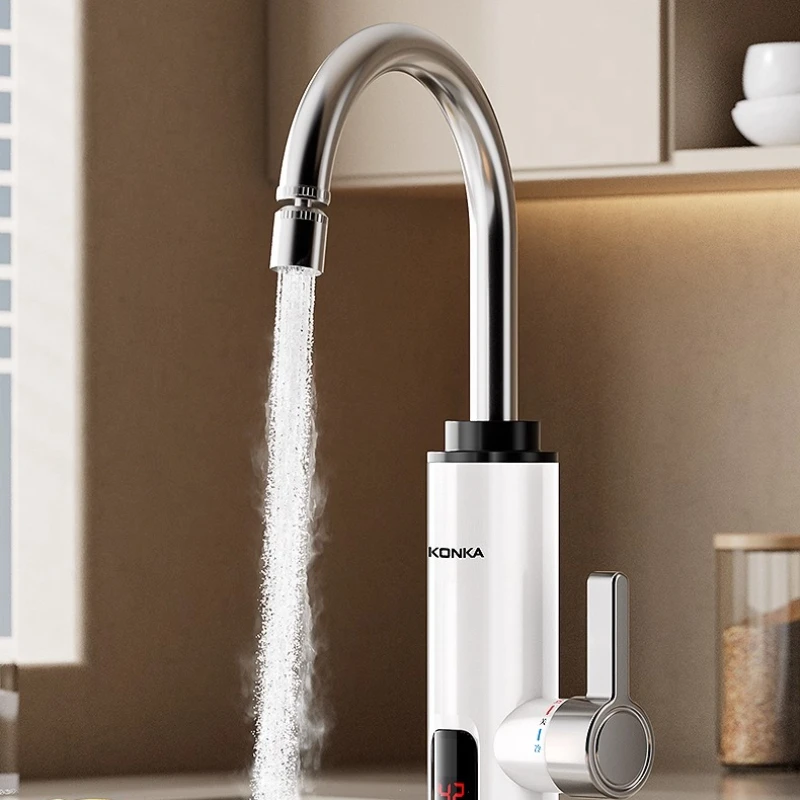Rubinetto scaldabagno elettrico istantaneo, rubinetto per riscaldamento rapido in acciaio inossidabile 304 con controllo costante della temperatura per cucina