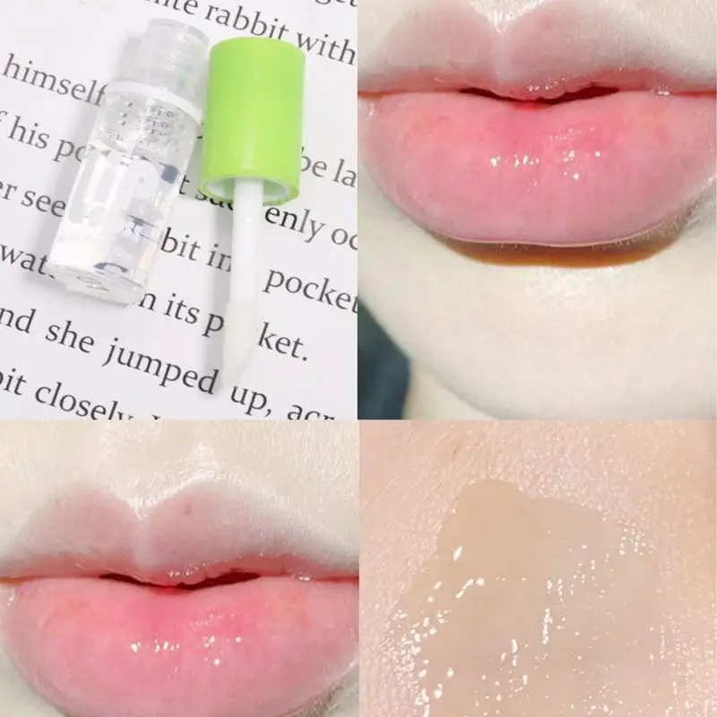 6Pcs Lip Plumping Oil Lip Gloss Crystal Jelly Moisturizing Lip Oil NonSticky Sexy Plumping Gloss Lip Lipstick Makeup Lip Care