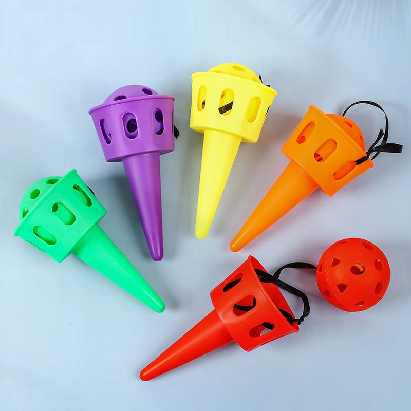 1/2 قطعة مجموعة رمي اصطياد التكامل الحسي مجموعة ألعاب لعبة للهواء الطلق اصطياد مجموعة الأطفال اليد التنسيق بين العين التدريب #6