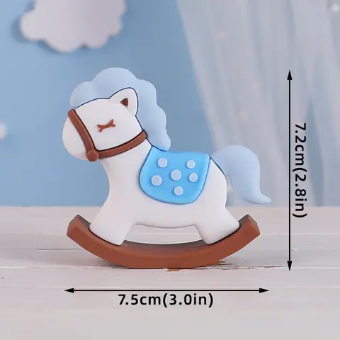 नीला और गुलाबी भालू केक टॉपर्स बेबी ब्लॉक बिल्डिंग ब्लॉक कार ट्रोजन हॉर्स लड़के लड़की बेबी शॉवर जन्मदिन पार्टी सजावट के लिए 8 best sales भालू केक टॉपर - №3