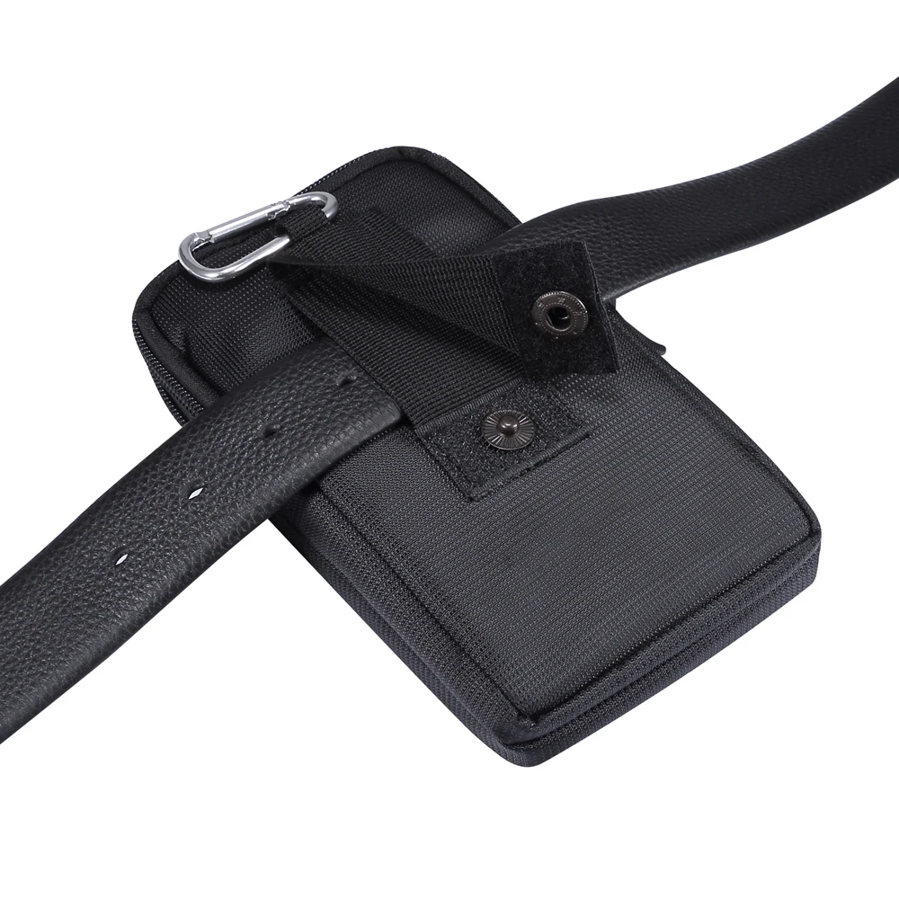 Universal Men\'s Sports Leisure Mobile Phone Bag For iPhone 15 Samsung Xiaomi Power Bank Waist Pouch Nylon Durable Outdoor Pocket