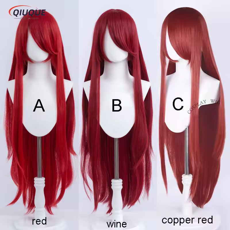 80 Colors 100cm Long Straight Cosplay Wig Anime Compatible Universal Omopinenet Heat Resistant Synthetic Hair Wigs + Wig Cap - Image 8