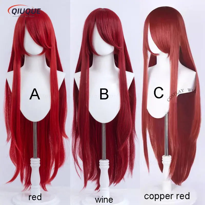 80 Colors 100cm Long Straight Cosplay Wig Anime Compatible Universal Omopinenet Heat Resistant Synthetic Hair Wigs + Wig Cap - Image 8