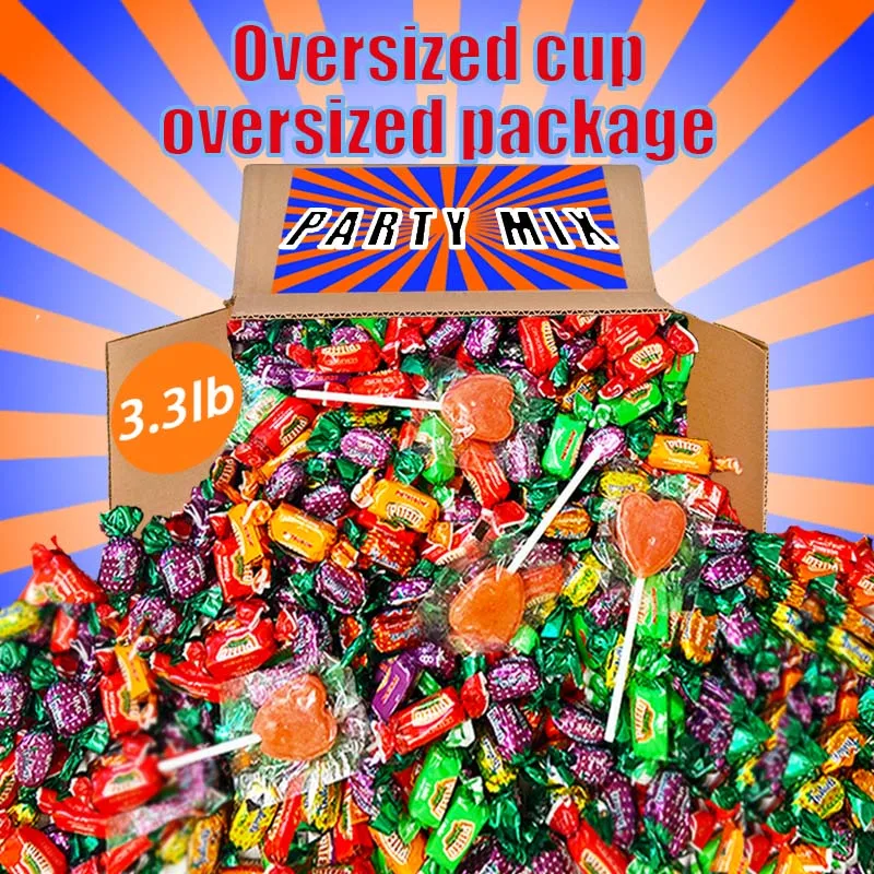 Party Mix Candy 3.3lb * 1 paquete de dulces mixtos de tamaño súper con una cantidad inestable de dulces gomosos, piruletas y dulces duros