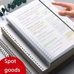 60 folhas soltas folha caderno a5 página recarregáveis diário planejador material escolar de escritório papelaria bonito gel canetas estudante escrita