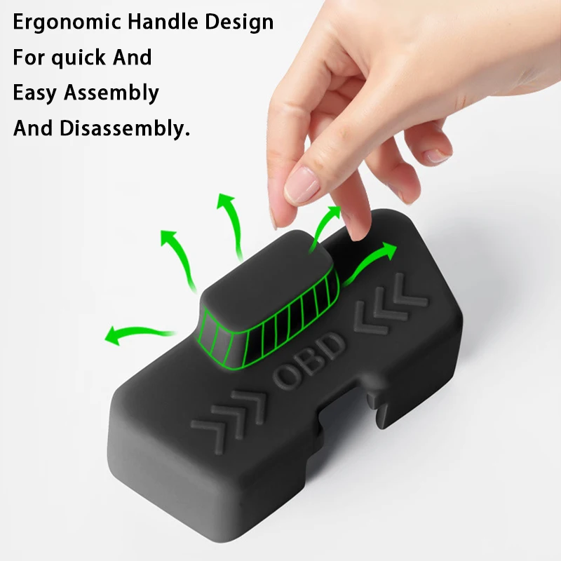 ل تسلا نموذج 3 Y X S سيارة obd غطاء منفذ سيليكون الصدأ واقية obd ميناء قفل حامي كم obd انسداد قبعات اكسسوارات السيارات #3
