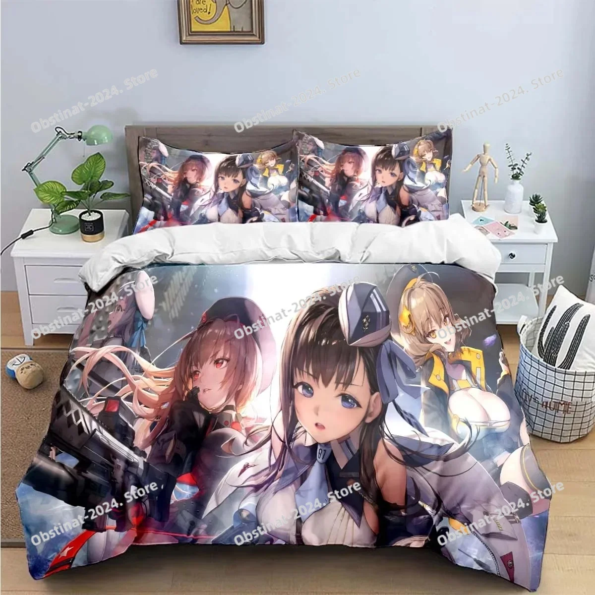 Hot Game Characters Nikke Goddess of Victory Bedding Sets Bed Supplies Set Duvet Cover Bed Comforter Set Bedding Set Luxury Gift
