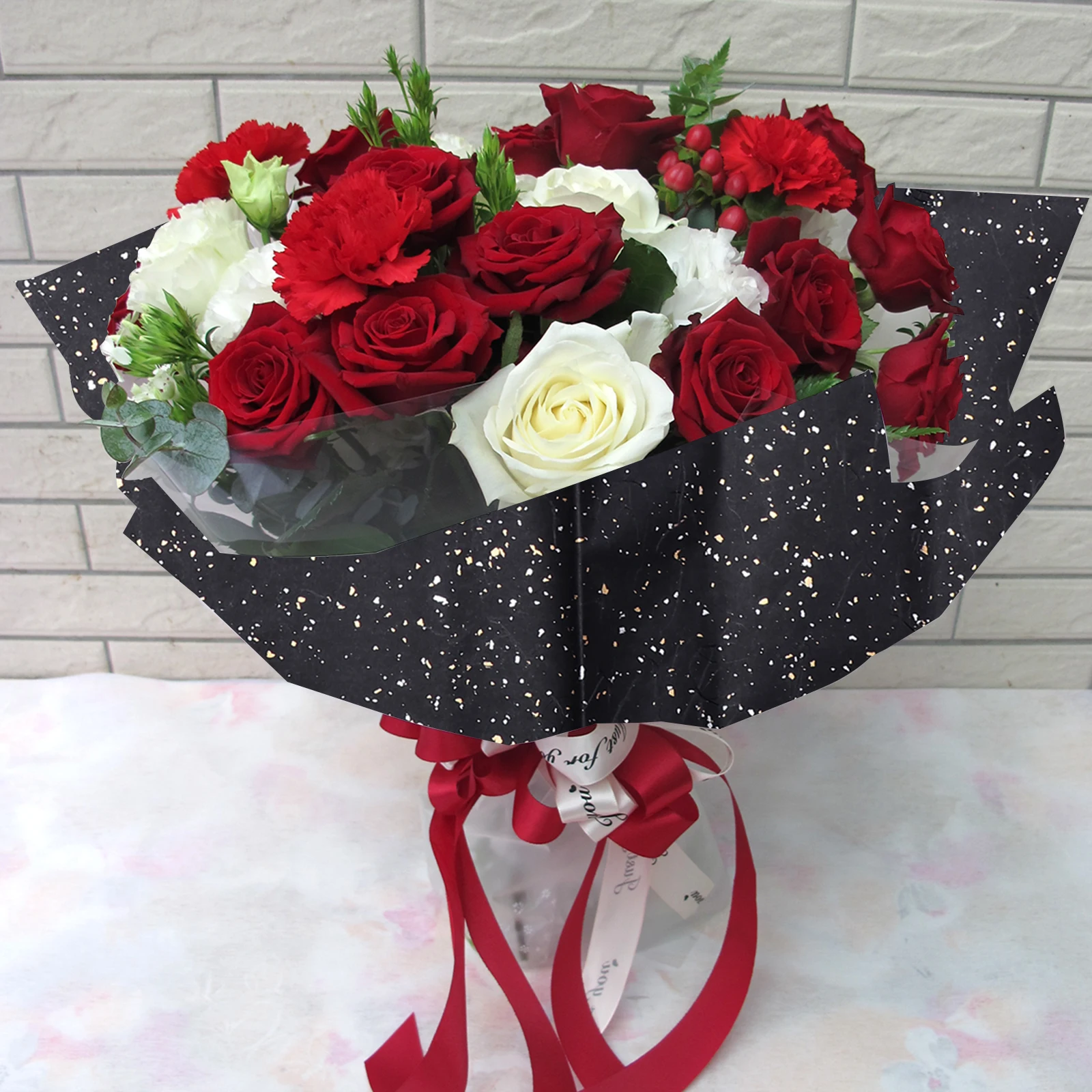 

10 Pcs Bouquet Gift Box Dot Pattern Wrapping Paper Flower Packing for DIY Packaging