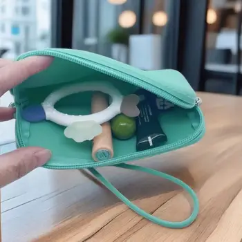 便攜式矽膠零錢包拉鍊純色旅行收納袋防水化妝包學生款 10 最佳銷售 矽膠錢包 - №7