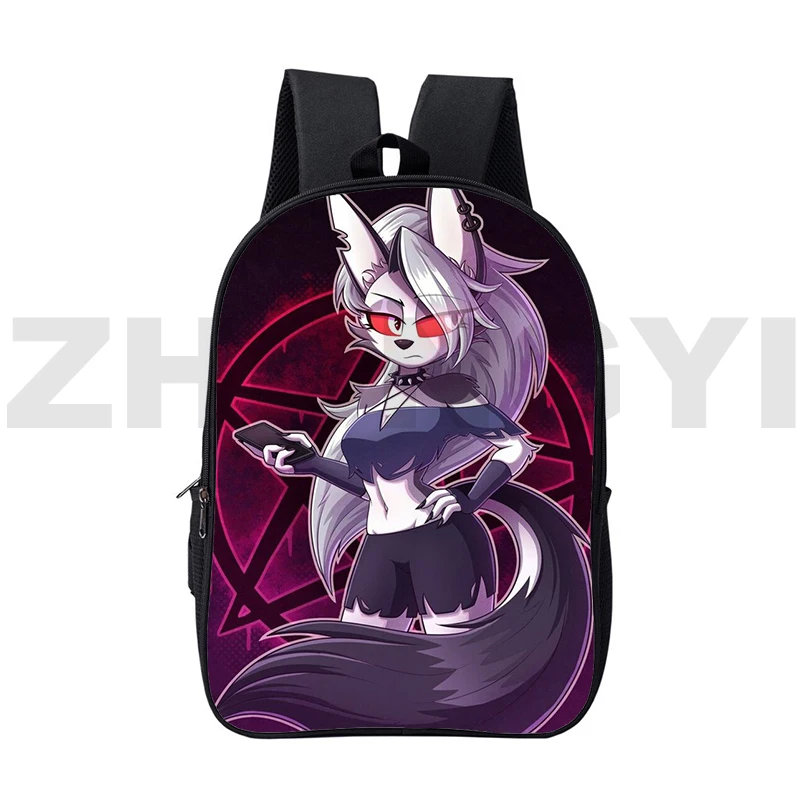 New Teenager Cartoon Helluva Boss 3D Backpacks Canvas Travel Bag 16 Inch Kawaii Schoolbags for Girls Fashion Anime Japanese Bag