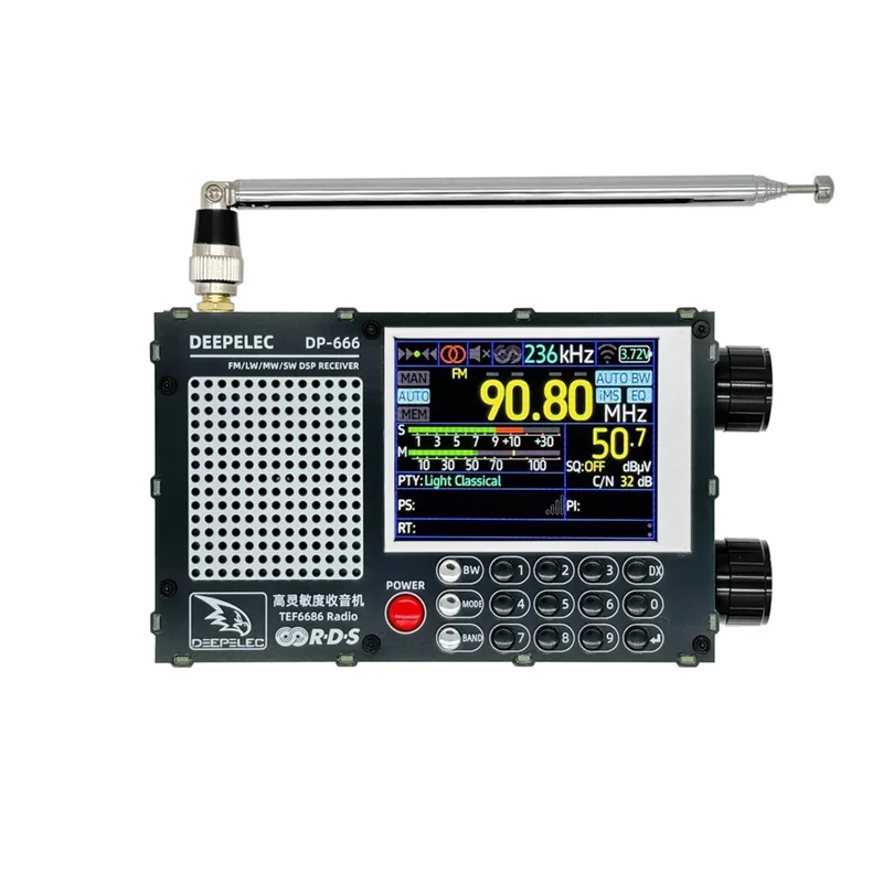 

A32T-DP-666 TEF6686 Radio 5000Mah High Sensitivity Full Band FM AM FM Short Wave Radio Receiver With Antenna