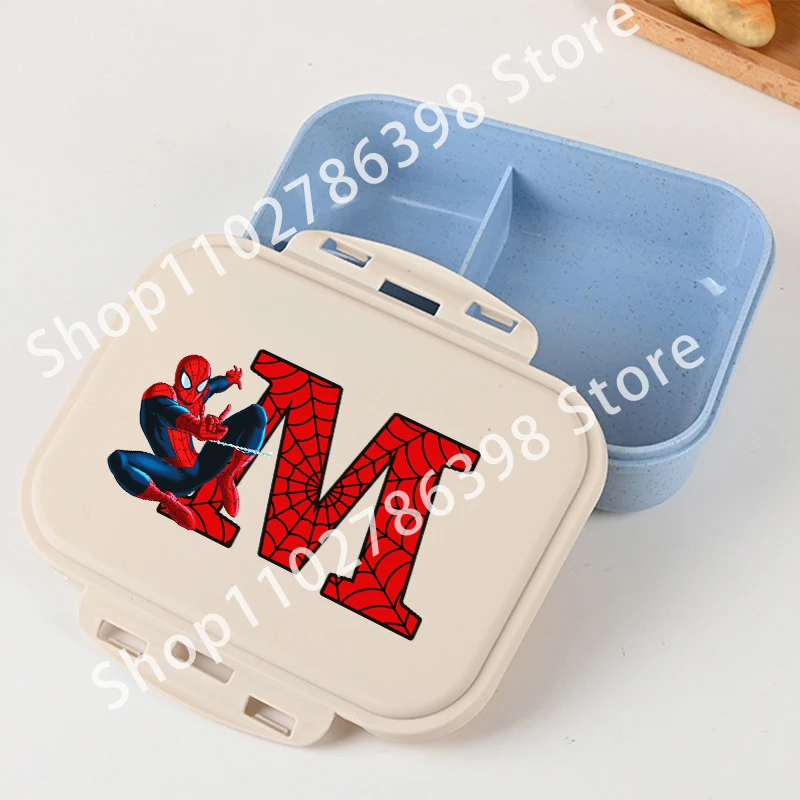 Marvels SpiderMans Boys Bento صندوق الغداء الصبي الكرتون حاويات تخزين المواد الغذائية طالب مدرسة نزهة الفاكهة عشاء حالة هدايا الاطفال