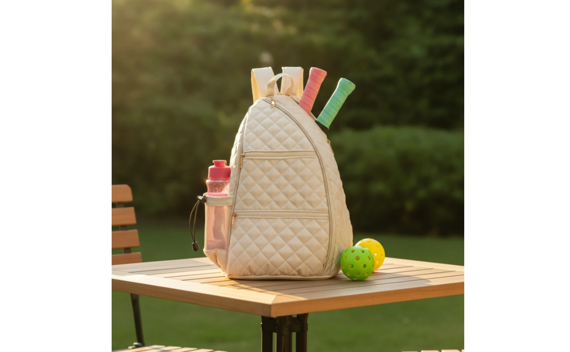 Racket Backpack Water-Resistant Tennis Backpack Sports Bag Lightweight Adjustable for Pickleball Players, Practice Sessions