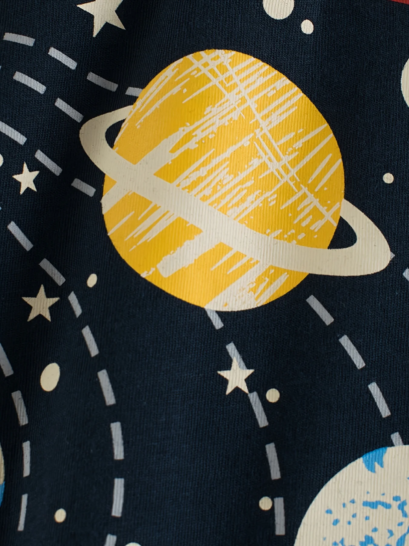 Jungen Sonnensystem Baumwolle T-Shirt T-Shirt Top Kurzarm Rundhalsausschnitt Sommer Lässige Kinderkleidung – Detail 3