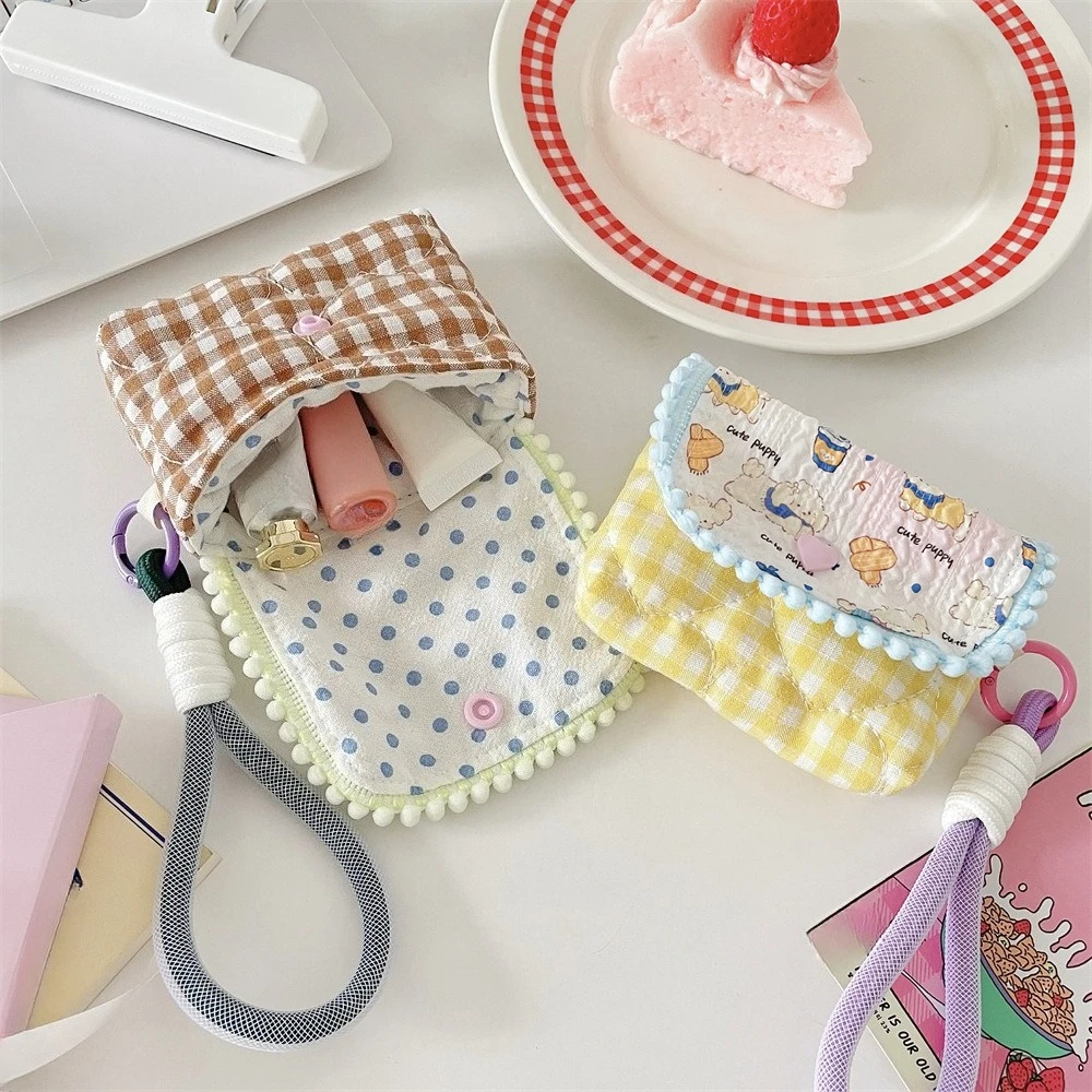 Monedero de dibujos animados lindo, cartera de moda coreana Floral, tarjetero para niñas, bolsa de almacenamiento pequeña