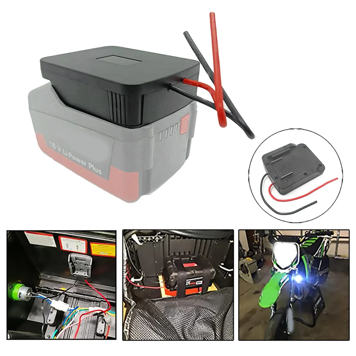 Adattatore batteria BAAQ per adattatore batteria agli ioni di litio da 18 V Uscita fai-da-te per connettore di alimentazione dock Accessori Connettore fai-da-te