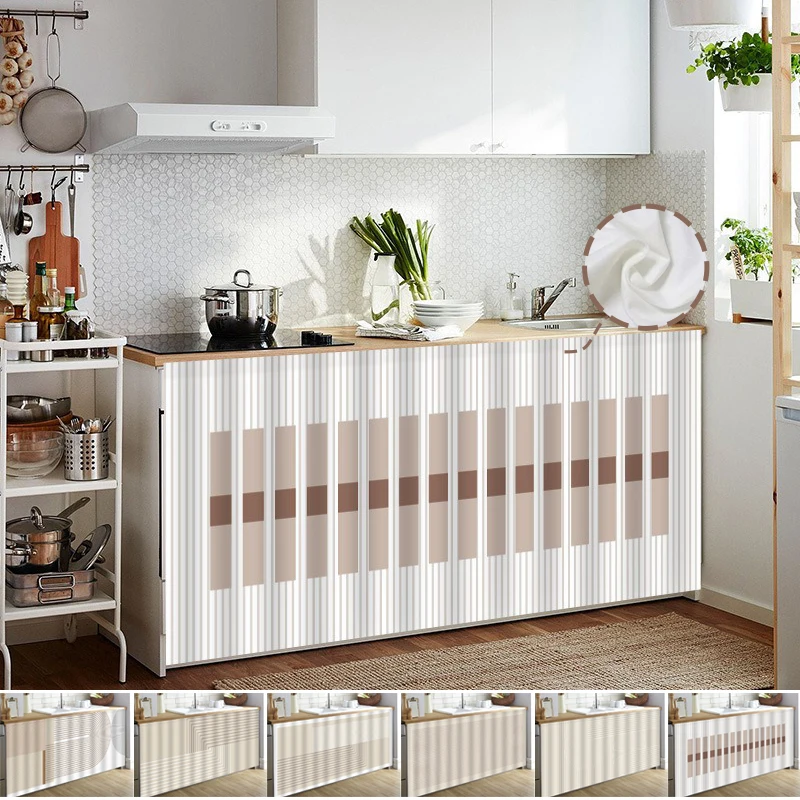 

Non Perforated Dust-proof Storage Cabinets Curtains Kitchen Cabinets Wardrobes Bookcases Self-adhesive Covers Washable Curtains