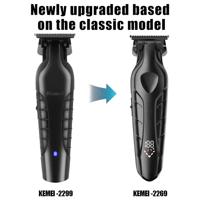 Kemei Men Professional Hair/Beard Trimmer Zero Gapped Hair Clippers for Barber Hair salon specific electric push shear km-2269