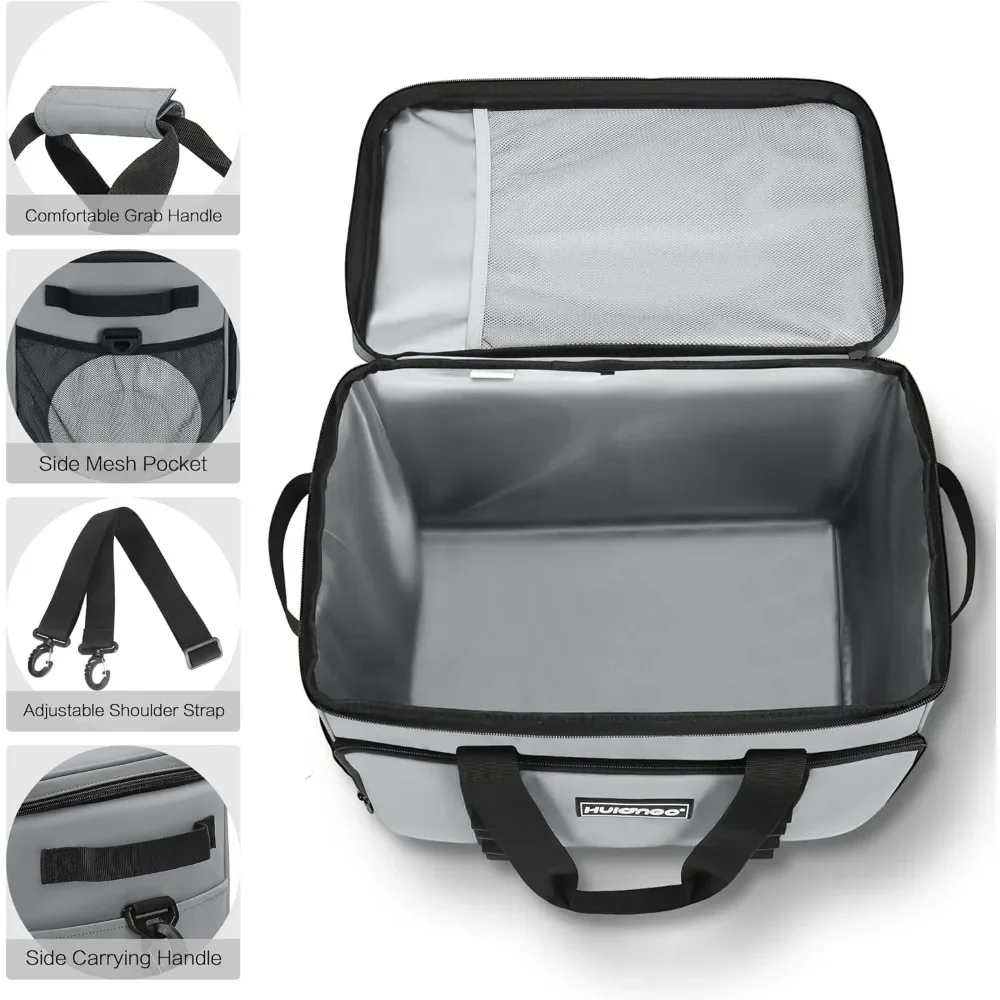 Soft Insulated Cooler Bag Collapsible Large Travel Coolers Soft Sided Coolers Ice Chest, Leakproof, Waterproof, 48-Can