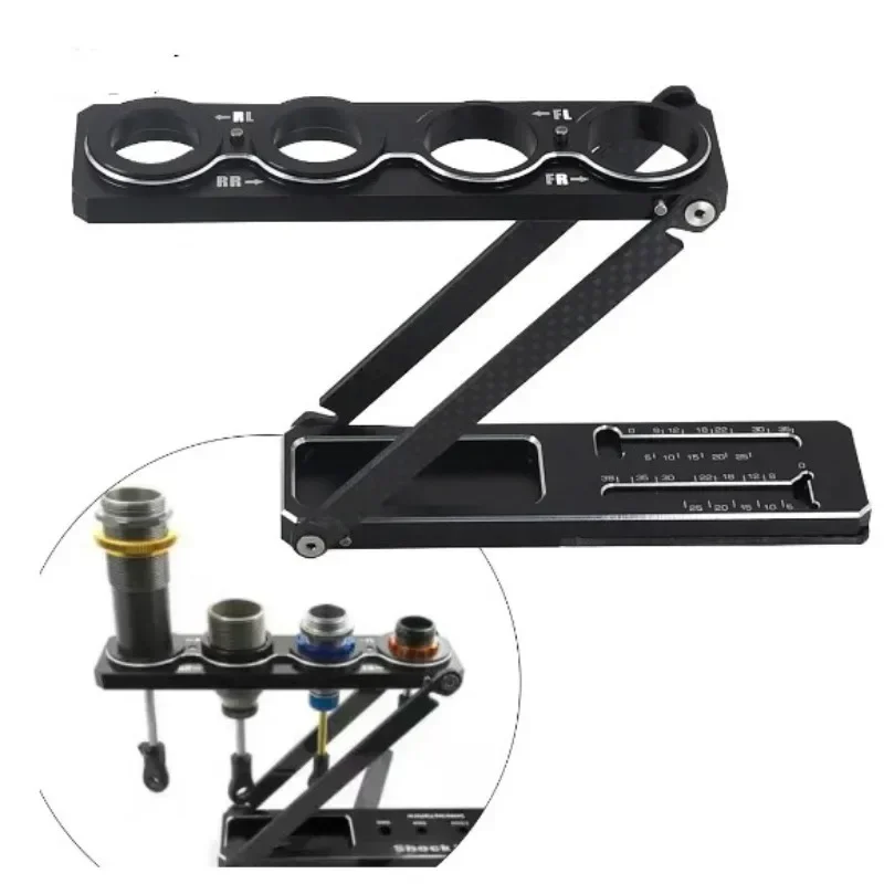 Shock Absorber Bracket RC Car Assembly Repair Parts Shockproof Stand for RC Vehicle Metal Black RC Vehicle Shock Mount Stand