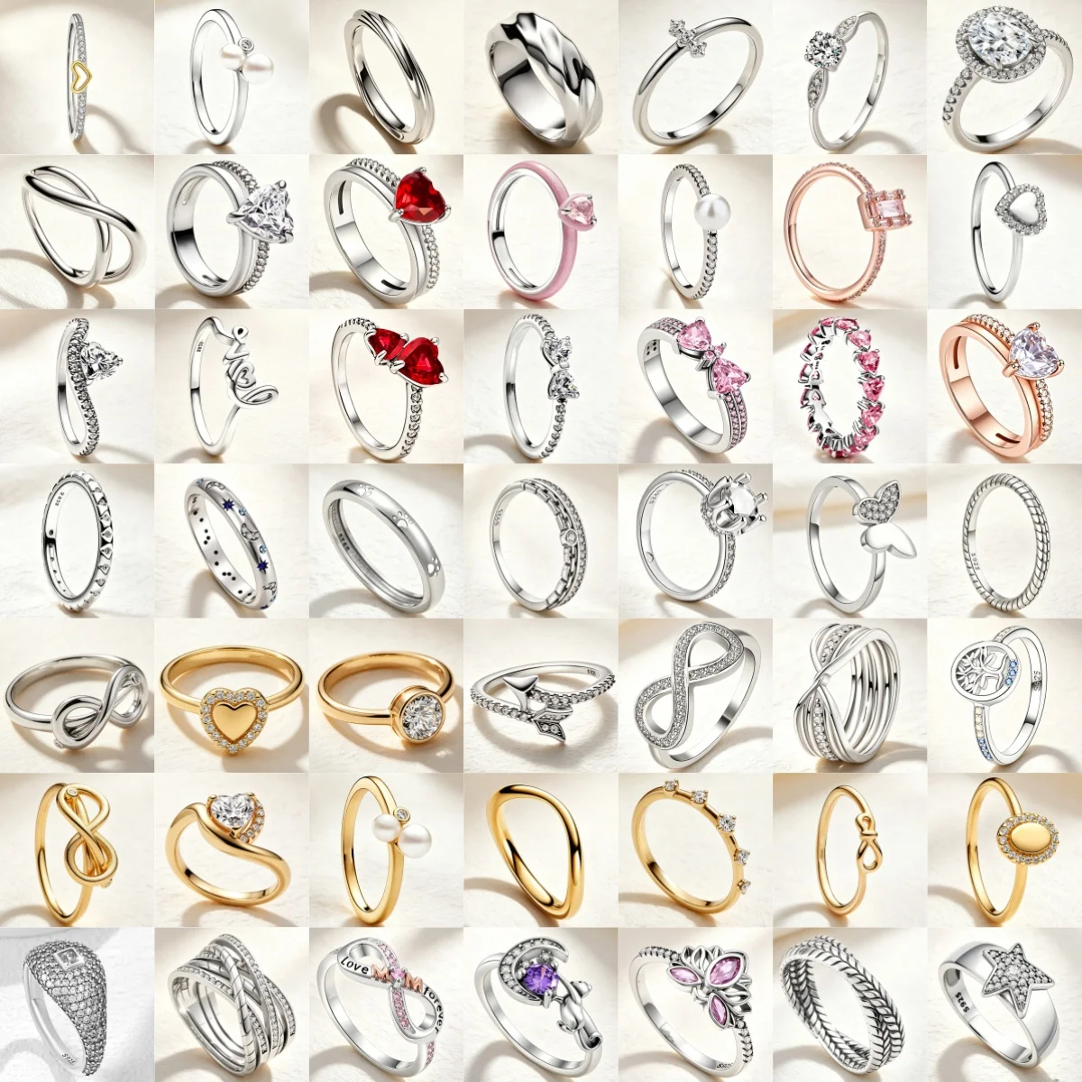 Hot Sale 925 Silver Rings Butterfly Bow Star Moon For Women Mother Original Silver 925 Wedding Valentine's Day Jewelry Trinkets