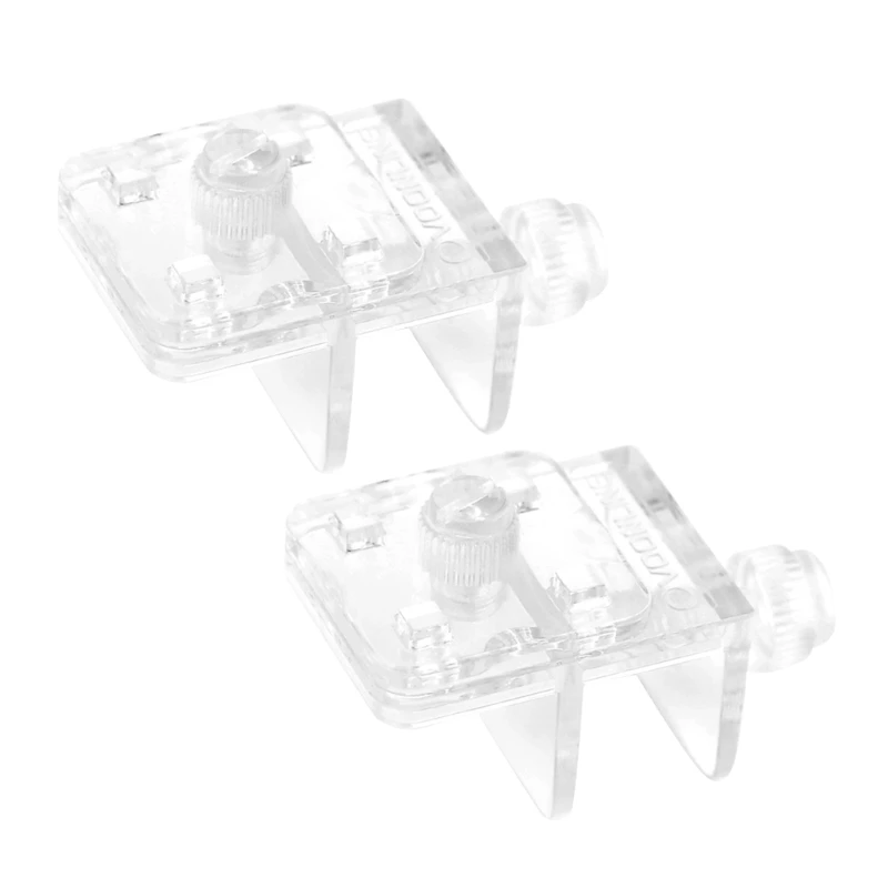 2 Pieces Fish Tank Screen Net Holder Clamp Anti-jump Net Mounting Clip Multifunctional Transparent Acrylic Clamps