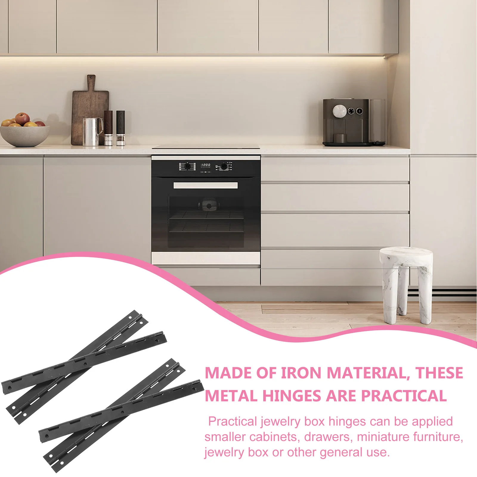 

4Pcs Metal Iron Hinges Long Heavy Duty Hinges for Wooden Jewelry Box Decorative Use Heavy Duty Hinge Wood Box Hinge