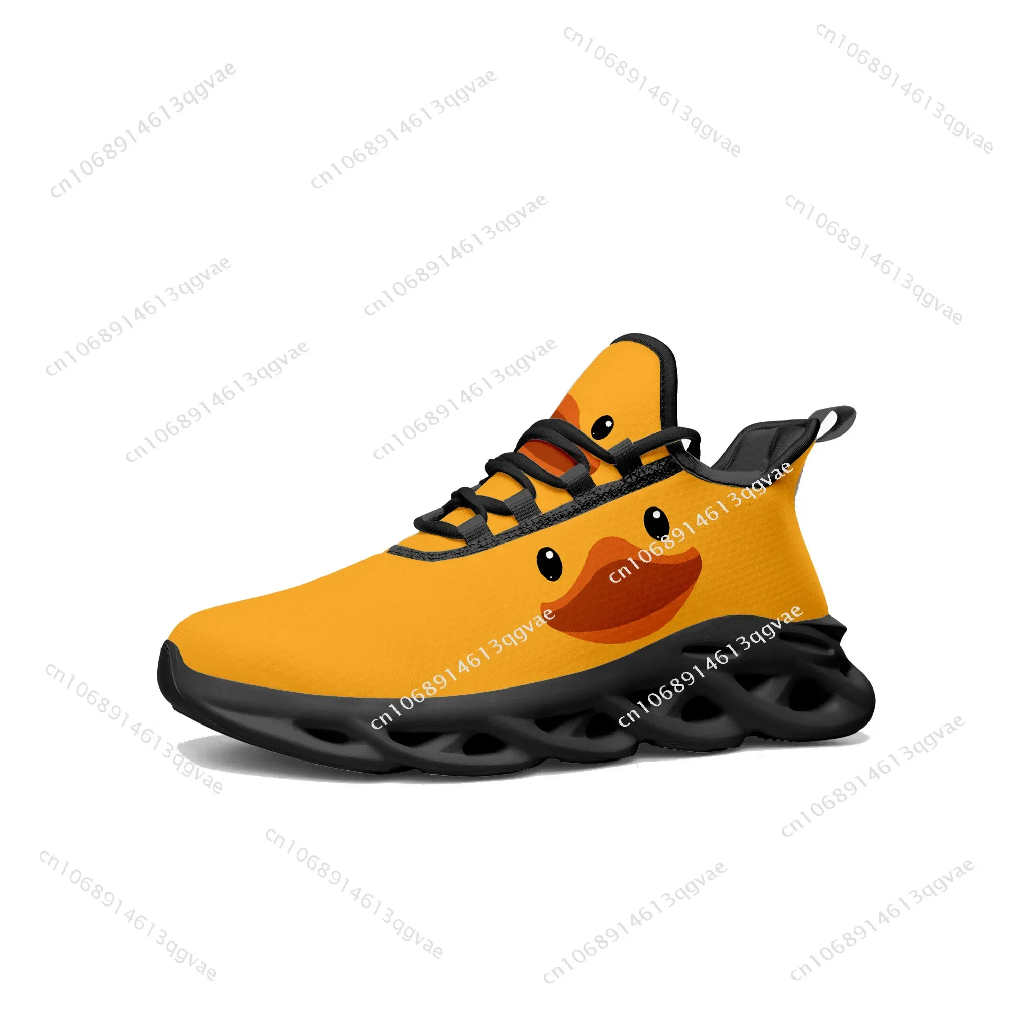 Yellow Duck Printed Flats Sneakers Mens Womens Sports Running High Quality Sneaker Lace Up Mesh Footwear Tailor-made Shoe Balck