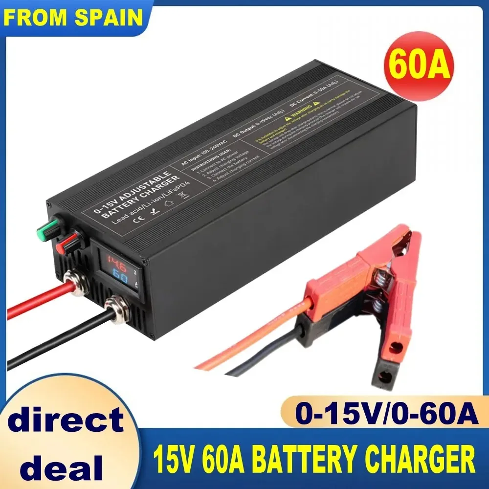 12v Battery Charge 85A 14.6v Lifepo4 Charger 100A 50a 60a Car Fast Charge Lithium Battery Charger 12.6V High Power Adapter