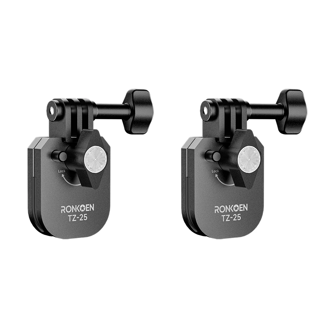 Ronkoen TZ-25 Motorrad-Windschutzscheiben-Klemmhalterung aus Aluminiumlegierung für Insta360 X4 Ace Pro 2 / DJI Action 5 Pro Action-Kamera