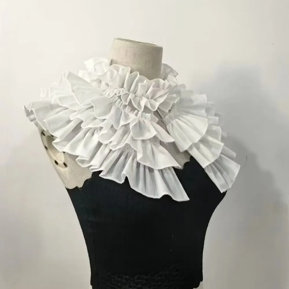 Multi-Layer Ruffle Detachable Collar Vintage Style French Style Lace Collar Accessory Stand Collar Lace Trim