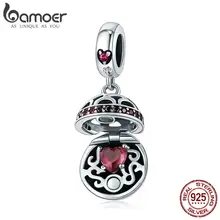 925 Silver Love Gift Box Dangle Charm Pendant #6